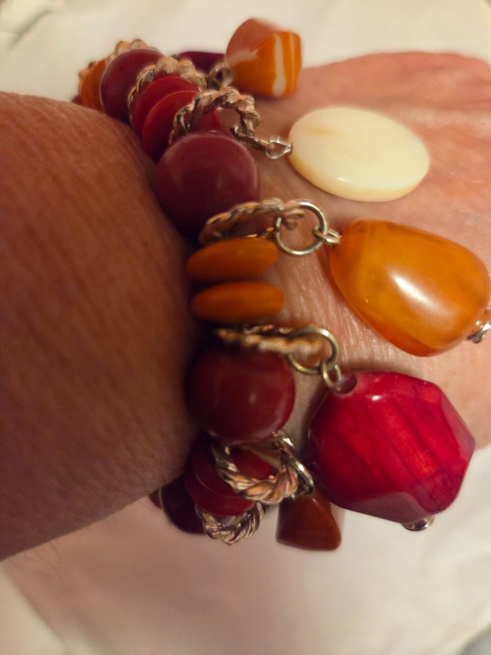 Vibrant Autumn  inspired Stretch Bracelet.